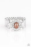 Mod Modest - Brown Ring - Paparazzi Accessories Ring Bedazzle Me Pretty Mobile Fashion Boutique