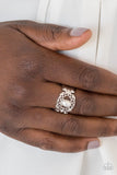 Mod Modest - White Ring - Paparazzi Accessories Ring Bedazzle Me Pretty Mobile Fashion Boutique