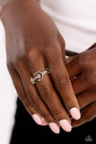 Modeling Moon - Orange Ring - Paparazzi Accessories Ring Bedazzle Me Pretty Mobile Fashion Boutique