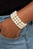 Modern Day Majesty - Gold Bracelet - Paparazzi Accessories Bracelet Bedazzle Me Pretty Mobile Fashion Boutique