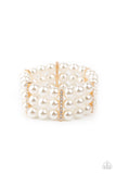 Modern Day Majesty - Gold Bracelet - Paparazzi Accessories Bracelet Bedazzle Me Pretty Mobile Fashion Boutique