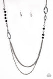 Modern Girl Glam - Black Necklace - Paparazzi Accessories Necklace Bedazzle Me Pretty Mobile Fashion Boutique