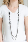 Modern Girl Glam - Black Necklace - Paparazzi Accessories Necklace Bedazzle Me Pretty Mobile Fashion Boutique