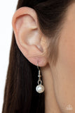 Modern Innovation - White Necklace - Paparazzi Accessories Necklace Bedazzle Me Pretty Mobile Fashion Boutique