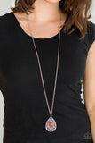 Modern Majesty - Orange Necklace - Paparazzi Accessories Necklace Bedazzle Me Pretty Mobile Fashion Boutique