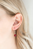 Modern Majesty - Red Necklace - Paparazzi Accessories Necklace Bedazzle Me Pretty Mobile Fashion Boutique