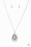 Modern Majesty - Silver Necklace - Paparazzi Accessories Necklace Bedazzle Me Pretty Mobile Fashion Boutique