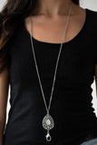 Modern Majesty - White Lanyard - Paparazzi Accessories Lanyard FS-Bedazzle Me Pretty Mobile Fashion Boutique