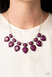 Modern Masquerade - Purple Necklace - Paparazzi Accessories Necklace Bedazzle Me Pretty Mobile Fashion Boutique