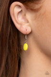 Modern Masquerade - Yellow Necklace - Paparazzi Accessories Necklace Bedazzle Me Pretty Mobile Fashion Boutique
