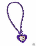 Modern Matchup - Purple Necklace - Paparazzi Accessories Necklace Bedazzle Me Pretty Mobile Fashion Boutique
