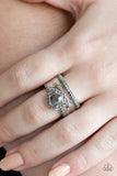 Modern Maven - Silver Ring - Paparazzi Accessories Ring Bedazzle Me Pretty Mobile Fashion Boutique