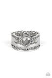 Modern Maven - Silver Ring - Paparazzi Accessories Ring Bedazzle Me Pretty Mobile Fashion Boutique