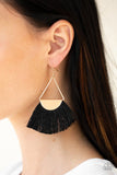 Modern Mayan - Black Earrings - Paparazzi Accessories Earrings Bedazzle Me Pretty Mobile Fashion Boutique