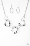 Modern Mechanics - Silver Necklace - Paparazzi Accessories Necklace Bedazzle Me Pretty Mobile Fashion Boutique