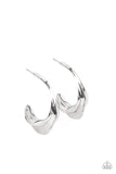 Modern Meltdown - Silver Earrings - Paparazzi Accessories Earrings Bedazzle Me Pretty Mobile Fashion Boutique