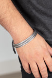 Modern Metalhead - Silver Mens Bracelet - Paparazzi Accessories Mens Bracelet Bedazzle Me Pretty Mobile Fashion Boutique