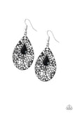 Modern Monte Carlo - Black Earrings - Paparazzi Accessories Earrings Bedazzle Me Pretty Mobile Fashion Boutique