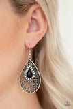 Modern Monte Carlo - Black Earrings - Paparazzi Accessories Earrings Bedazzle Me Pretty Mobile Fashion Boutique