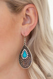 Modern Monte Carlo - Blue Earrings - Paparazzi Accessories Earrings Bedazzle Me Pretty Mobile Fashion Boutique