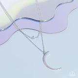 Modern Moonbeam - White Necklace - Paparazzi Accessories Necklace Bedazzle Me Pretty Mobile Fashion Boutique