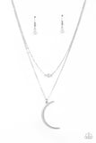 Modern Moonbeam - White Necklace - Paparazzi Accessories Necklace Bedazzle Me Pretty Mobile Fashion Boutique