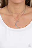 Modern Moonbeam - White Necklace - Paparazzi Accessories Necklace Bedazzle Me Pretty Mobile Fashion Boutique