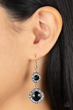 Modern Motives - Black Earrings - Paparazzi Accessories Earrings Bedazzle Me Pretty Mobile Fashion Boutique