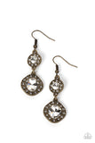 Modern Motives - Brass Earrings - Paparazzi Accessories Earrings Bedazzle Me Pretty Mobile Fashion Boutique