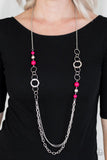 Modern Motley - Pink Necklace - Paparazzi Accessories Necklace Bedazzle Me Pretty Mobile Fashion Boutique