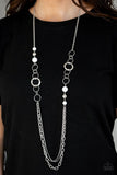 Modern Motley - White Necklace - Paparazzi Accessories Necklace Bedazzle Me Pretty Mobile Fashion Boutique