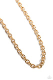 Modern Motorhead - Gold Mens Necklace - Paparazzi Accessories Mens Necklace Bedazzle Me Pretty Mobile Fashion Boutique