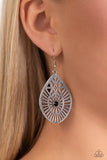 Modern Mural - Black Earrings - Paparazzi Accessories Earrings Bedazzle Me Pretty Mobile Fashion Boutique