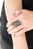 Modern Muse - Black Ring - Paparazzi Accessories Ring Bedazzle Me Pretty Mobile Fashion Boutique