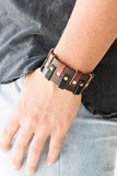 Modern Musketeer - Brown Bracelet - Paparazzi Accessories Bracelet Bedazzle Me Pretty Mobile Fashion Boutique