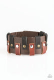 Modern Musketeer - Brown Bracelet - Paparazzi Accessories Bracelet Bedazzle Me Pretty Mobile Fashion Boutique
