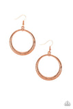 Modern Shimmer - Copper Earrings - Paparazzi Accessories Earrings Bedazzle Me Pretty Mobile Fashion Boutique