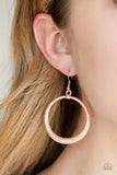 Modern Shimmer - Rose Gold Earrings - Paparazzi Accessories Earrings Bedazzle Me Pretty Mobile Fashion Boutique