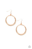 Modern Shimmer - Rose Gold Earrings - Paparazzi Accessories Earrings Bedazzle Me Pretty Mobile Fashion Boutique