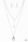 Modernly Metro - White Lanyard - Paparazzi Accessories Lanyard Bedazzle Me Pretty Mobile Fashion Boutique