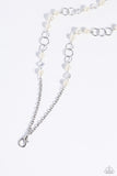 Modest Makeover - White Lanyard - Paparazzi Accessories Lanyard Bedazzle Me Pretty Mobile Fashion Boutique