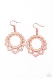 Modest Mandalas - Copper Earrings - Paparazzi Accessories Earrings Bedazzle Me Pretty Mobile Fashion Boutique
