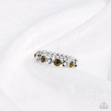 Modestly Modern - Green Ring - Paparazzi Accessories Ring Bedazzle Me Pretty Mobile Fashion Boutique