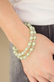 Modestly Modest - Green Bracelet - Paparazzi Accessories Bracelet Bedazzle Me Pretty Mobile Fashion Boutique