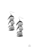Modishly Metallic - Black Earrings - Paparazzi Accessories Earrings Bedazzle Me Pretty Mobile Fashion Boutique