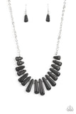 Mojave Empress - Black Necklace - Paparazzi Accessories Necklace Bedazzle Me Pretty Mobile Fashion Boutique