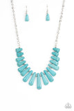 Mojave Empress - Blue Necklace - Paparazzi Accessories Necklace Bedazzle Me Pretty Mobile Fashion Boutique