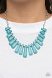 Mojave Empress - Blue Necklace - Paparazzi Accessories Necklace Bedazzle Me Pretty Mobile Fashion Boutique