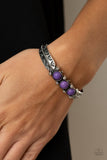 Mojave Glyphs - Purple Bracelet - Paparazzi Accessories Bracelet Bedazzle Me Pretty Mobile Fashion Boutique