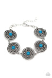 Mojave Mandalas - Blue Bracelet - Paparazzi Accessories Bracelet Bedazzle Me Pretty Mobile Fashion Boutique
